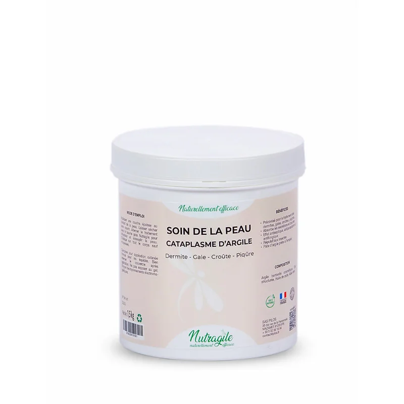CATAPLASME ARGILE SOIN DE LA PEAU dermite 750G NUTRAGILE