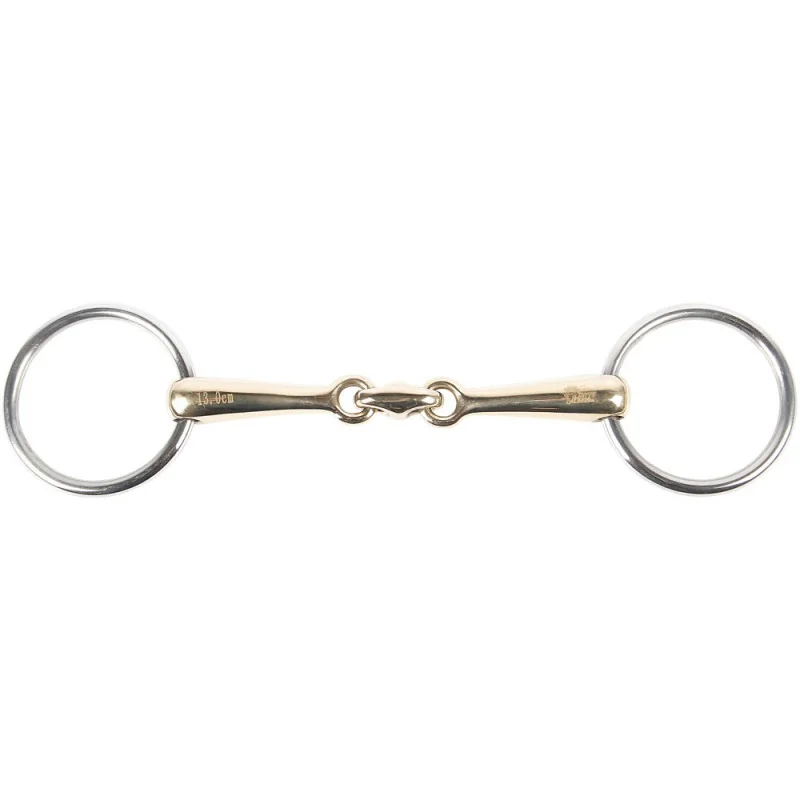 FILET DE BRIDE MAILLECHORT DOUBLE BRISURE HARRY HORSE