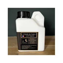huile de cade pure en bidon pratique pour chevaux