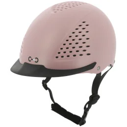 casque équitation rose