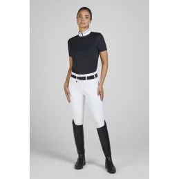 POLO CONCOURS MANCHES COURTES STRASS SPORTS PIKEUR