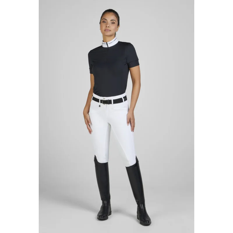POLO CONCOURS MANCHES COURTES STRASS SPORTS PIKEUR