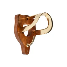 PORTE BRIDON EN BOIS ET LAITON HKM