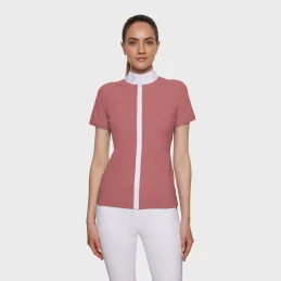 POLO CONCOURS MANCHES COURTES JULIA SPRING FLOWERSS25 SAMSHIELD