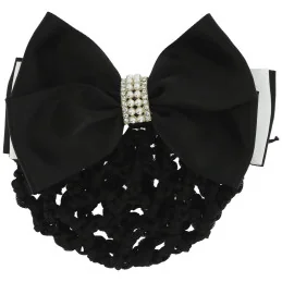 RESILLE BARRETTE PERLE NOIR BLANC EQUITHEME