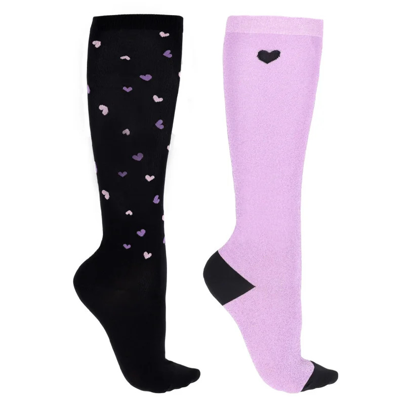 CHAUSSETTES X2 LIZE NOIR VIOLET QHP