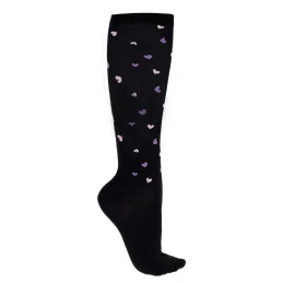 CHAUSSETTES X2 LIZE NOIR VIOLET QHP
