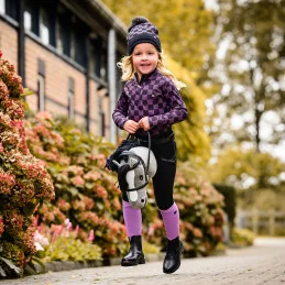 CHAUSSETTES X2 LIZE NOIR VIOLET QHP