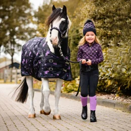 CHAUSSETTES X2 LIZE NOIR VIOLET QHP
