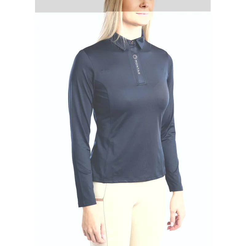 POLO MANCHES LONGUES MOSUSAN ROSEGOLD PRINT MONTAR