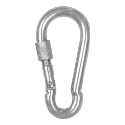 MOUSQUETON POMPIER A VIS SECURITE 9CM WALDHAUSEN