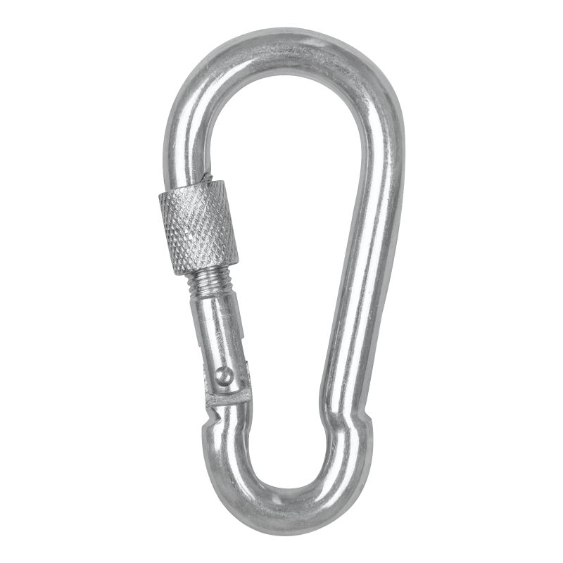 MOUSQUETON POMPIER A VIS SECURITE 9CM WALDHAUSEN