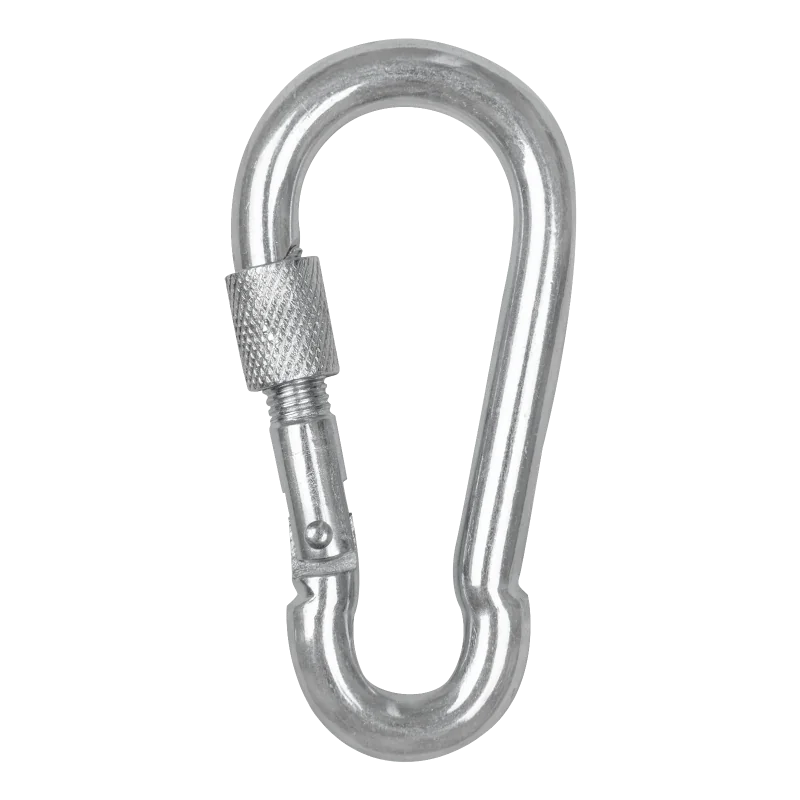 MOUSQUETON POMPIER A VIS SECURITE 9CM WALDHAUSEN