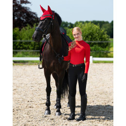 BONNET A MOUCHES OAKLEIGH SUNSET RED/BLACK QHP