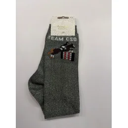 CHAUSSETTES PAILLETTES EQUITATION - TEAM CSO