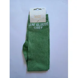 CHAUSSETTES PAILLETTES EQUITATION - J'AI GLISSE CHEF