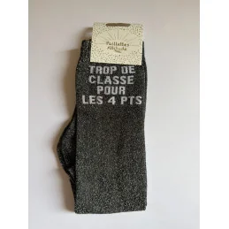 CHAUSSETTES PAILLETTES EQUITATION - TROP DE CLASSE POUR LES 4 PTS