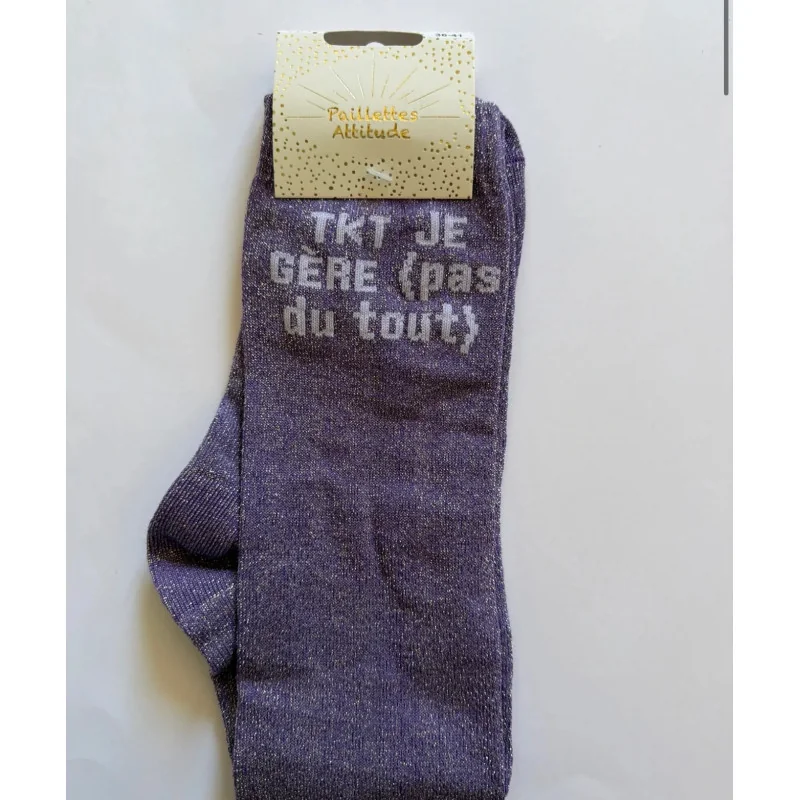 CHAUSSETTES PAILLETTES EQUITATION - TKT JE GERE (PAS DU TOUT)