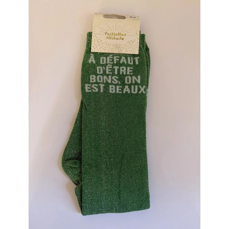 CHAUSSETTES PAILLETTES EQUITATION - A DEFAUT D'ETRE BONS, ON EST BEAUX