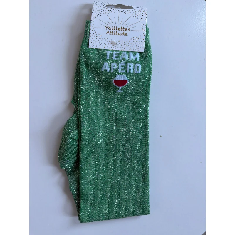 CHAUSSETTES PAILLETTES EQUITATION - TEAM APERO