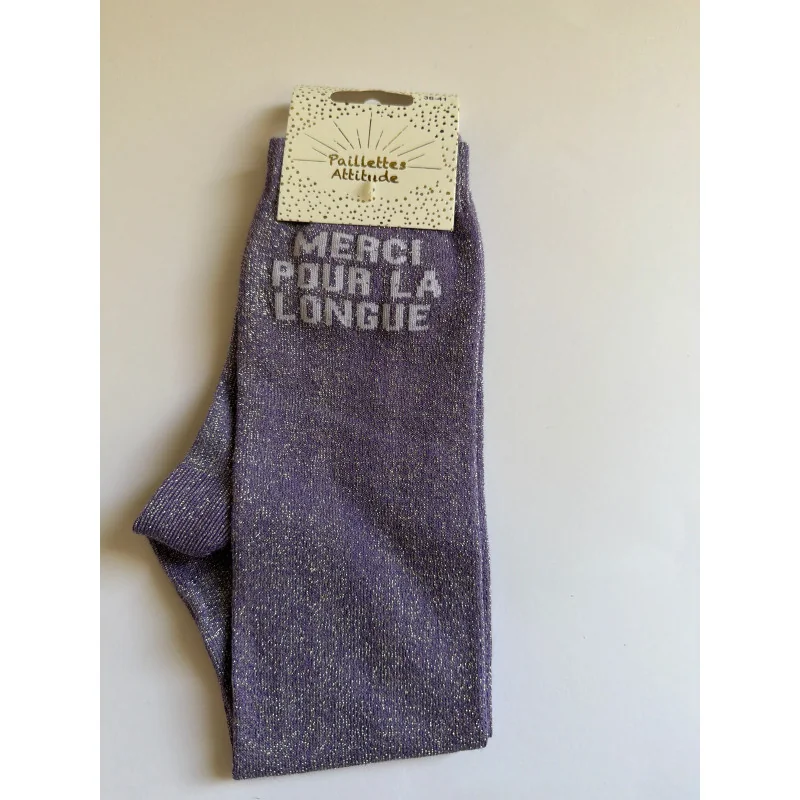 CHAUSSETTES PAILLETTES EQUITATION - MERCI POUR LA LONGUE