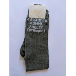 CHAUSSETTES PAILLETTES EQUITATION - J'AVAIS LA BONNE FOULEE (PRESQUE)