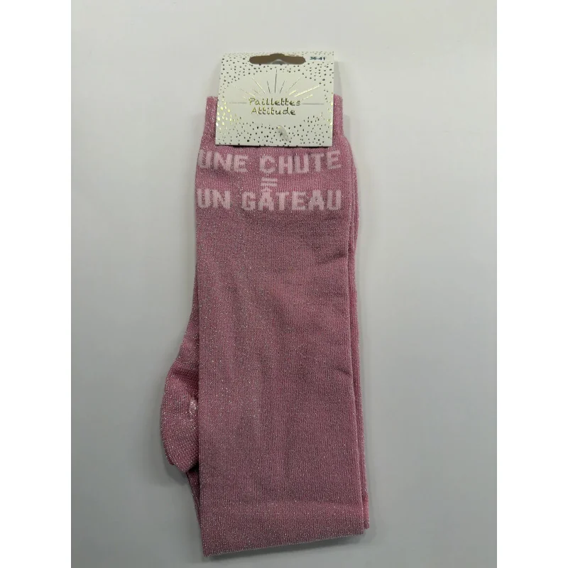 CHAUSSETTES PAILLETTES EQUITATION - UNE CHUTE - UN GÂTEAU
