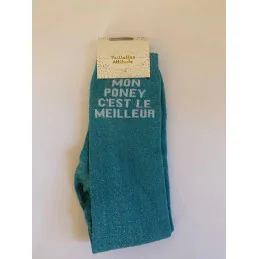 CHAUSSETTES PAILLETTES EQUITATION - MON PONEY C'EST LE MEILLEUR