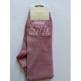 CHAUSSETTES PAILLETTES EQUITATION - MON PONEY C'EST LE MEILLEUR