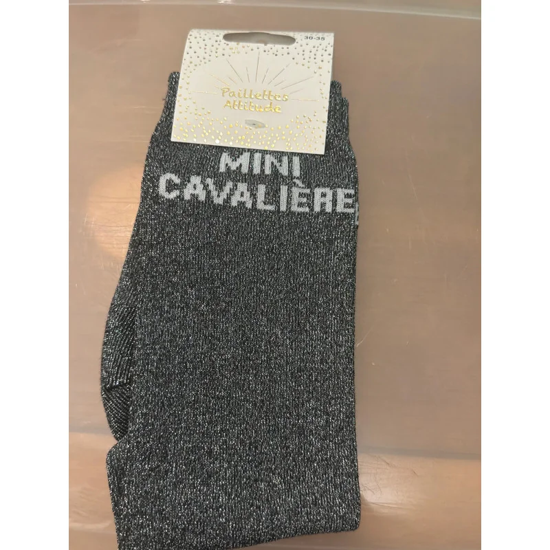 CHAUSSETTES PAILLETTES EQUITATION ENFANT- MINI CAVALIERE