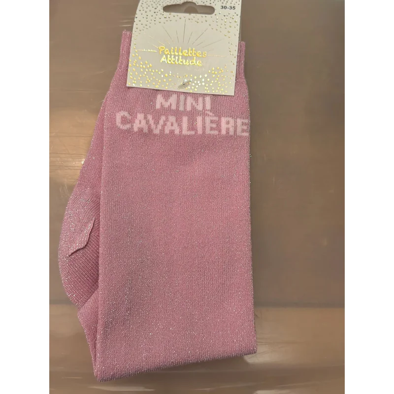 CHAUSSETTES PAILLETTES EQUITATION ENFANT- MINI CAVALIERE