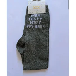 CHAUSSETTES PAILLETTES EQUITATION - MON PONEY N'EST PAS GROS