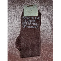 CHAUSSETTES PAILLETTES EQUITATION - J'AVAIS LA BONNE DISTANCE (PRESQUE)