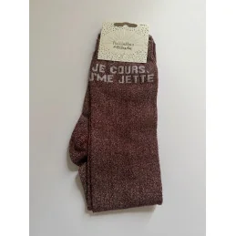 CHAUSSETTES PAILLETTES EQUITATION - JE COURS, J'ME JETTE