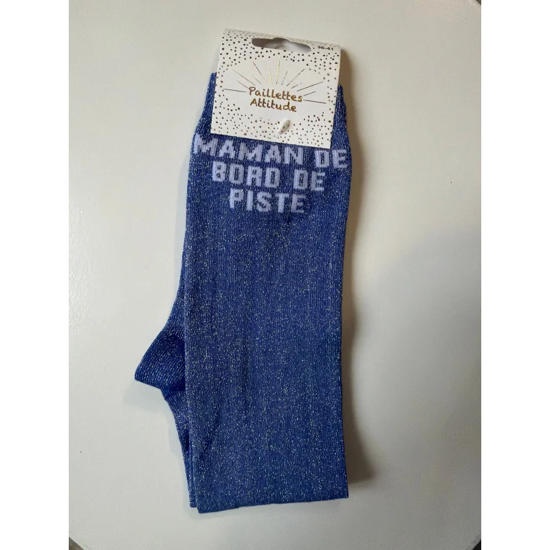 CHAUSSETTES PAILLETTES EQUITATION - MAMAN DE BORD DE PISTE