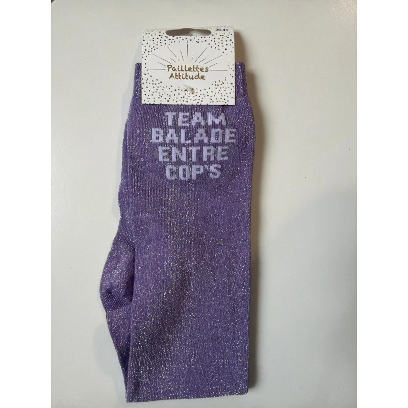 CHAUSSETTES PAILLETTES EQUITATION - TEAM BALADE ENTRE COP'S