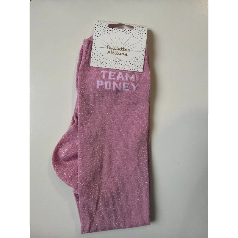 CHAUSSETTES PAILLETTES EQUITATION - TEAM PONEY