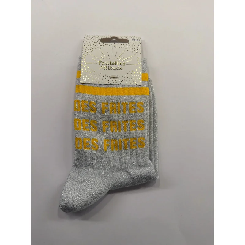 CHAUSSETTES PAILLETTES - DES FRITES DES FRITES DES FRITES