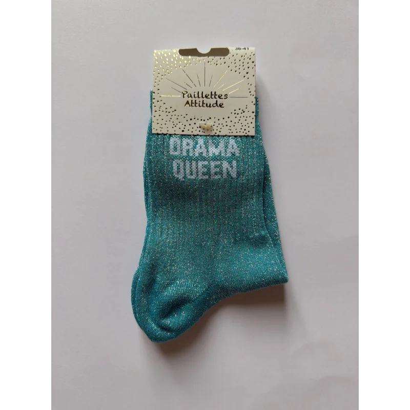 chaussettes paillettes attitude équitation drama queen