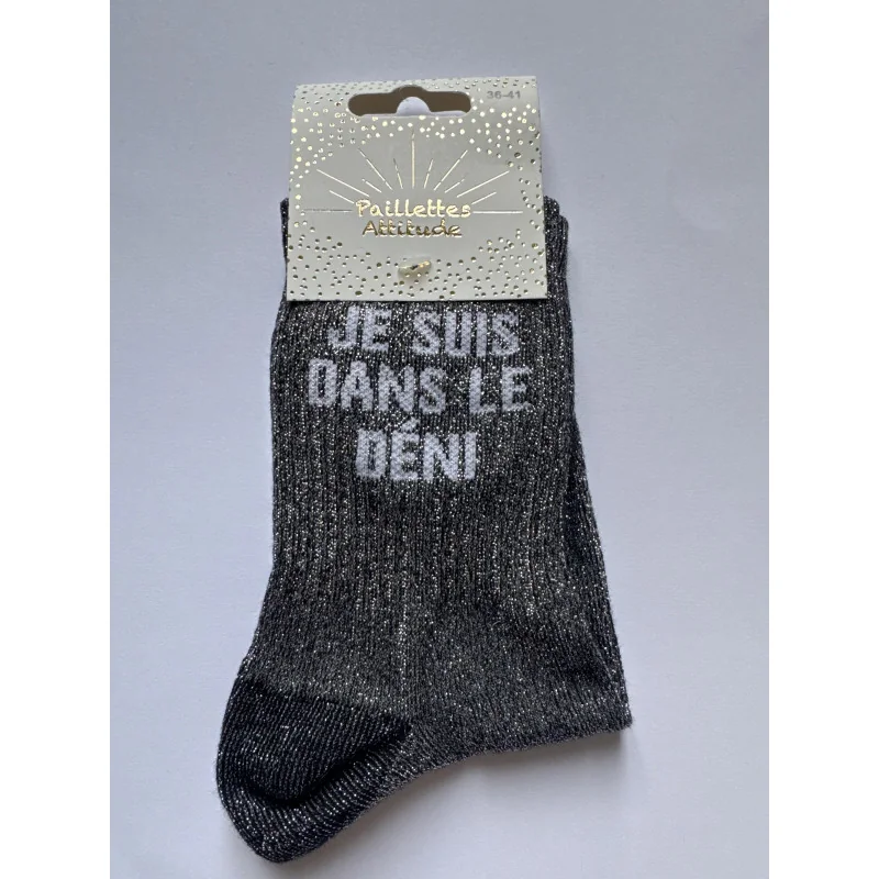 CHAUSSETTES PAILLETTES - JE SUIS DANS LE DENI