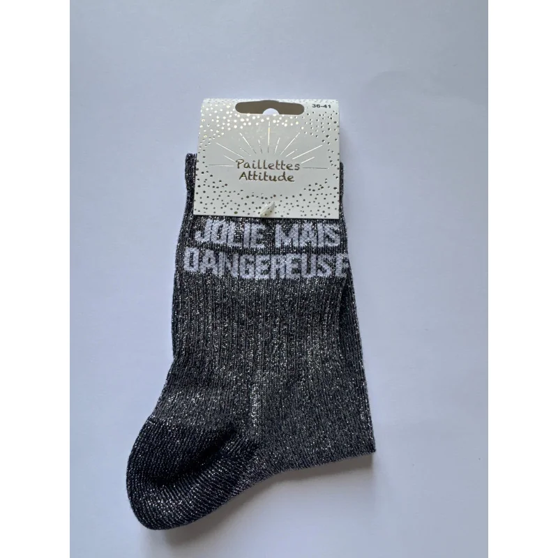 CHAUSSETTES PAILLETTES - JOLIE MAIS DANGEREUSE