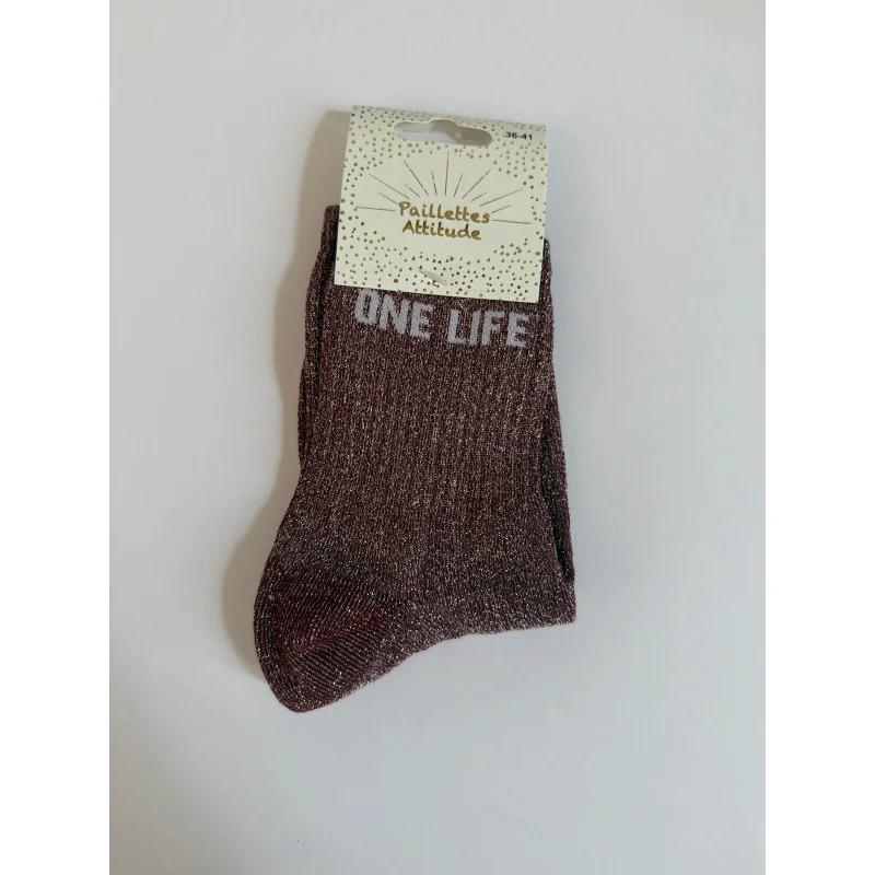 CHAUSSETTES PAILLETTES - ONE LIFE