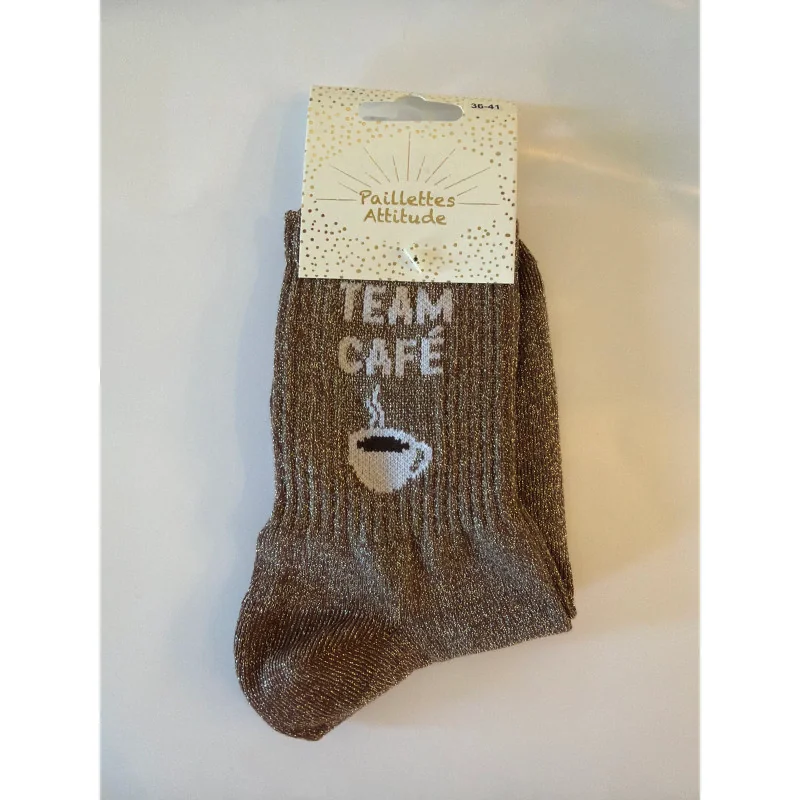 CHAUSSETTES PAILLETTES - TEAM CAFÉ