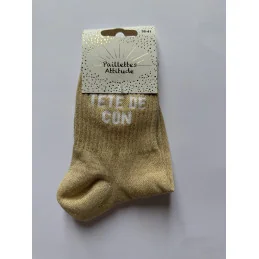 CHAUSSETTES PAILLETTES - TETE DE CON