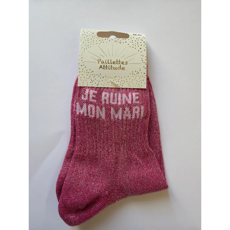 CHAUSSETTES PAILLETTES - JE RUINE MON MARI