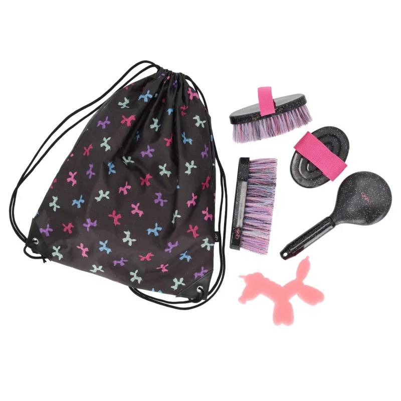 Kit de Pansage Sac à Dos Isalyn QHP | Poney Licorne & Paillettes | MCM