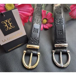 Ceinture Cuir Italien Équitation & Ville | Boucle Dorée ou Argentée | MCM