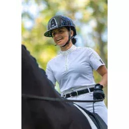 Polo Concours Blanc Pearl Col Mao | La Cavalerie | Sellerie MCM