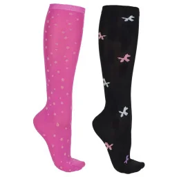 Chaussettes Équitation Isalyn QHP (Lot de 2) | Licorne & Paillettes | MCM