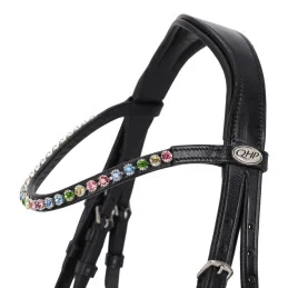 Bridon Cuir Poney Isalyn QHP | Cuir Verni & Strass | Sellerie MCM
